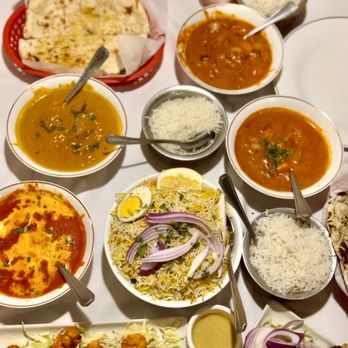 Paradise Biryani Pointe - a spread of indian food - Indian Near Me - Draper, Utah