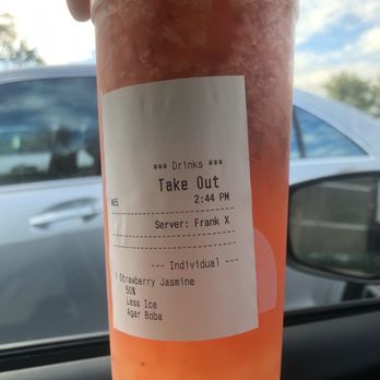Sunright Tea Studio - Strawberry jasmine with agar boba - Bubble Tea Near Me - Costa Mesa, California Sunright Tea Studio - Strawberry jasmine with agar boba - Bubble Tea Near Me - Costa Mesa, California