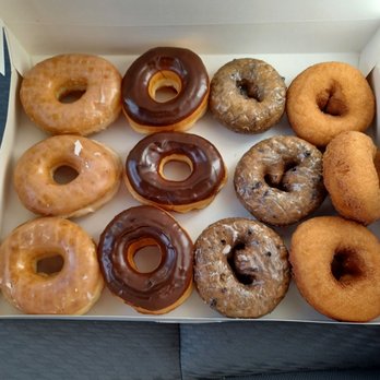 Mr. Donuts & Kolaches - $11.90, tax included for mix dozen. Plain glazed, chocolate cover glazed, blueberry cake glazed, and plain cake. - Donuts Near Me - Katy, Texas