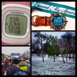 Cowtown Marathon & 10K Run - I'm only half crazy... 13.1 miles on ice, done!!