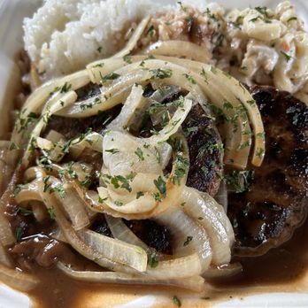 Harry's Café - Hamburger steak w/ onions - Breakfast & Brunch Near Me - Honolulu, Hawaii Harry's Café - Hamburger steak w/ onions - Breakfast & Brunch Near Me - Honolulu, Hawaii