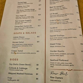 The Urban Oyster - Menu - Seafood Near Me - Baltimore, Maryland