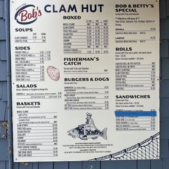 Bob's Clam Hut - Menu - Seafood Near Me - Kittery, Maine