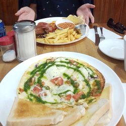 Meds Cafe - Top: English breakfast. Bttm: mozzarella omelette