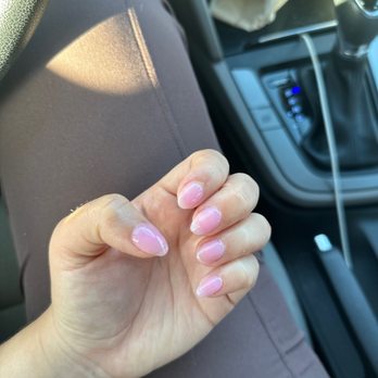 Chloes Nail Bar - Different length, middle finger has less powder and shows my tip more. - Nail Salons Near Me - Brandon, Florida Chloes Nail Bar - Different length, middle finger has less powder and shows my tip more. - Nail Salons Near Me - Brandon, Florida