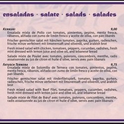 Habibi - Menu