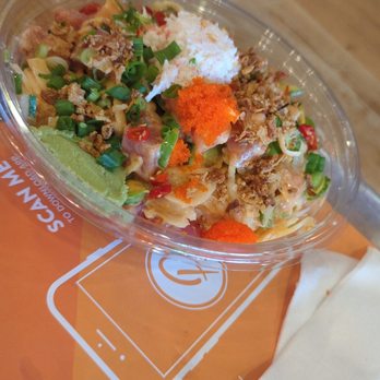 Pokeworks - Large bowl with 3 protein choices - Poke Near Me - Irvine, California