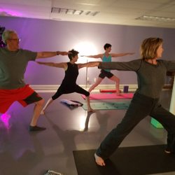 Catroc Yoga - Warrior poses in CatRoc Yoga studio, Aldie VA
