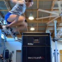 Athleticare Physical Therapy & Sports Performance - Box jump 6 month post ACL knee repair at Athleticare