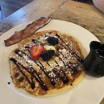 The Hive - Kid's chocolate chip pancake - Desserts Near Me - Orland, California The Hive - Kid's chocolate chip pancake - Desserts Near Me - Orland, California