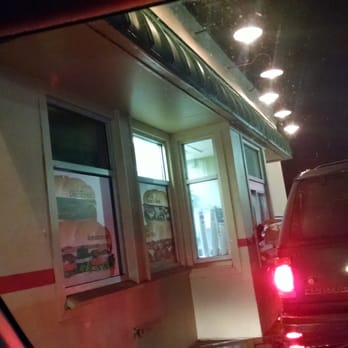 Mr Hero Restaurants - The drive thru.  The hanging lights run completely around the building. - Delis Near Me - Columbus, Ohio