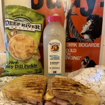 Lunch Bar Harbor - #5 Black Forest ham, apples, cheddar, balsamic glaze Spicy Dill Pickle chips & lemonade - Sandwiches Near Me - Bar Harbor, Maine