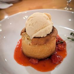 Larks Home Kitchen Cuisine - Warm Butter Cake with Cereal Milk Ice Cream