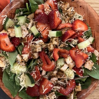 Healthy Ish Bistro - Strawberry Chicken Caesar Salad - Vegan Near Me - Horse Cave, Kentucky
