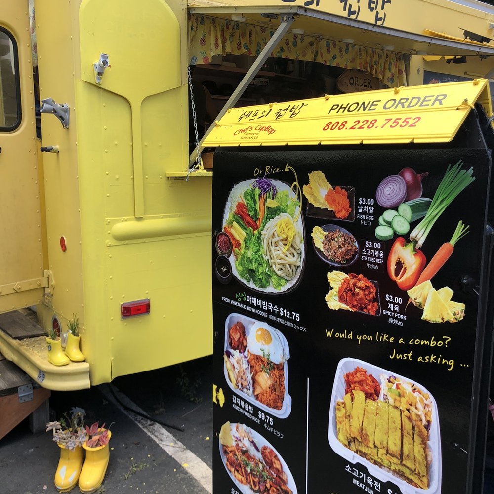 Yellow Kitchen - Chef Cup Boo truck at Waikele Premium outlet parking lot near the Coach store. - Food Trucks Near Me - Waipahu, Hawaii