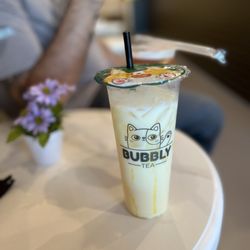 Bubbly Tea - Peach yogurt drink. I love the yogurt flavor!