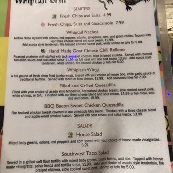 Whiptail Grill - Menu - Mexican Near Me - Springdale, Utah Whiptail Grill - Menu - Mexican Near Me - Springdale, Utah