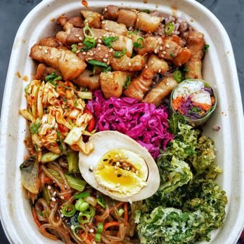 Bopbox - Bento box with pork belly - Asian Fusion Near Me - Seattle, Washington