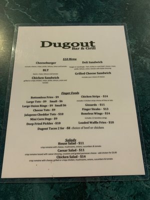 Menu photo 2 The Dugout Pasco, WA