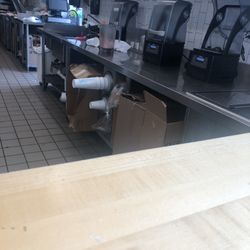 The countertop is also dirty. Nothing is kept clean.