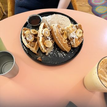 Curious Toast - Banana Brule Waffle - Cafes Near Me - Albuquerque, New Mexico