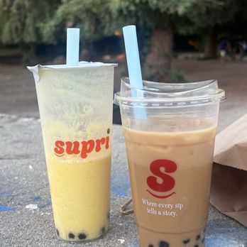 Supri - Pistachio & Mango Boba - Bubble Tea Near Me - Fresno, California Supri - Pistachio & Mango Boba - Bubble Tea Near Me - Fresno, California