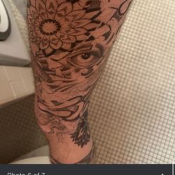 American Electric Tattoo - Leg piece in progress