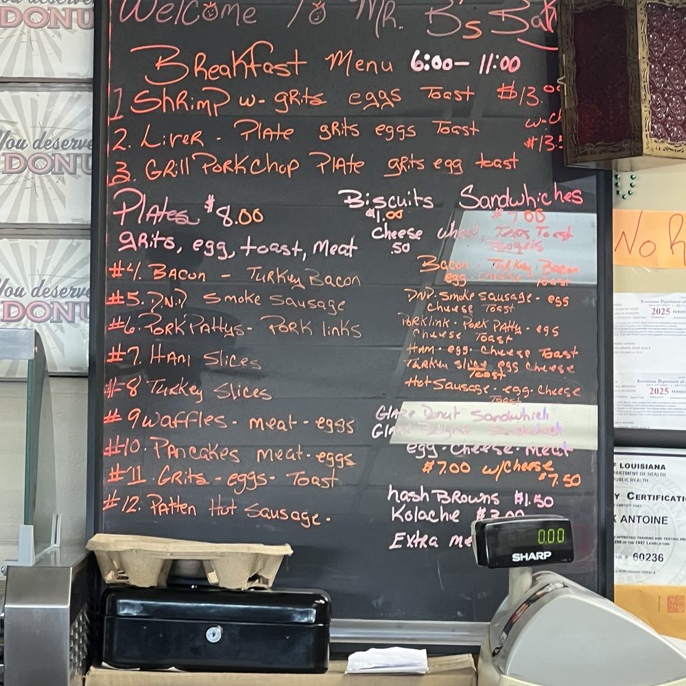 Mr B's Bakery - Menu - Donuts Near Me - New Orleans, Louisiana