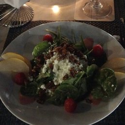 Spinach and goat cheese salad. Spinach and goat cheese salad.