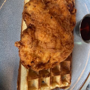 H Cafe - Chicken and waffles before. - Breakfast & Brunch Near Me - Los Angeles, California