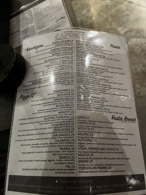 Menu photo 1 Capriccio Miami, FL Menu photo 1 Capriccio Miami, FL