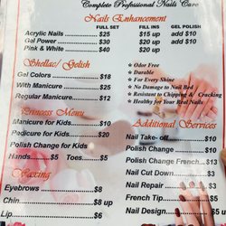 Rose's Nail - Price list