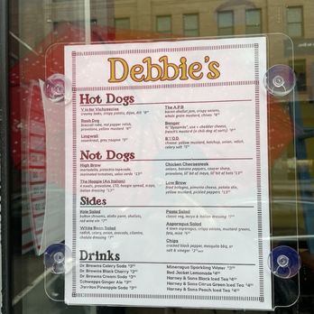 Debbie's - menu - Hot Dogs Near Me - Providence, Rhode Island
