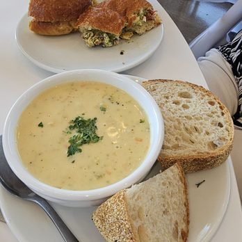 Wildflower - WF2 - 1/2 veggie sandwich with broccoli cheddar soup - New American Near Me - Peoria, Arizona Wildflower - WF2 - 1/2 veggie sandwich with broccoli cheddar soup - New American Near Me - Peoria, Arizona