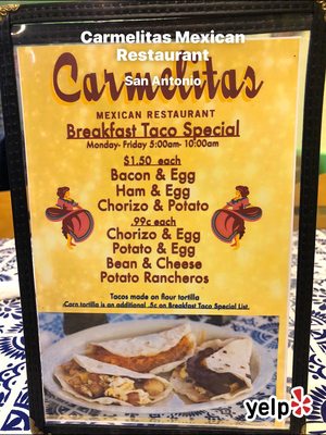 Menu photo 7 Carmelitas Mexican Restaurant San Antonio, TX Menu photo 7 Carmelitas Mexican Restaurant San Antonio, TX
