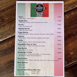 El Compa Grill - El Compa Grill Menu