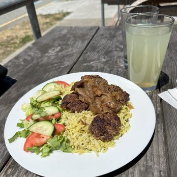 Abigail's Moroccan Cuisine - Saffron Rice with Kefta & Caramelized Onions - Moroccan Near Me - Alameda, California