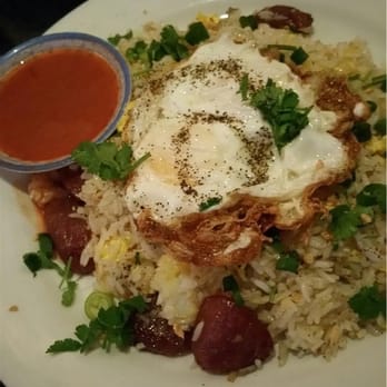 Red 88 - Davis - Fried rice with asian sausage and fried egg! - Asian Fusion Near Me - Davis, California Red 88 - Davis - Fried rice with asian sausage and fried egg! - Asian Fusion Near Me - Davis, California
