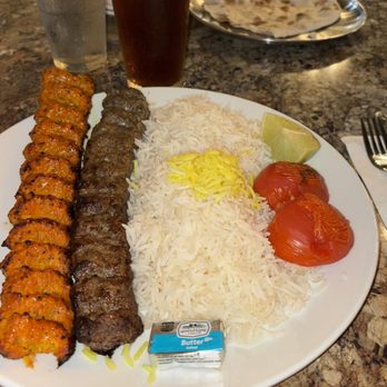 Kasra Persian Grill - Fantastic Combo Kubideh Meal !!! - Persian/Iranian Near Me - Houston, Texas