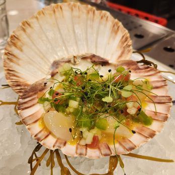 La Barra at Mercado Little Spain - Vieira pipirrana ($18) - so so, but nice presentation - Spanish Near Me - New York, New York La Barra at Mercado Little Spain - Vieira pipirrana ($18) - so so, but nice presentation - Spanish Near Me - New York, New York