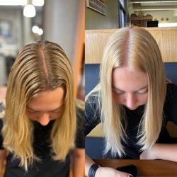 Elements Salon - My daughter needed a touch-up. We made an appointment with Ashley. She did an AMAZING JOB! My kid looks gorgeous!!!