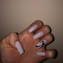 White powder nails White powder nails