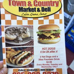 Town & Country Market & Deli - Menu