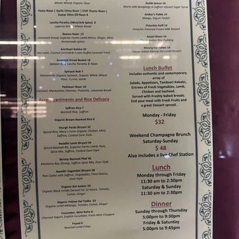 Amber India - Menu - Indian Near Me - San Francisco, California