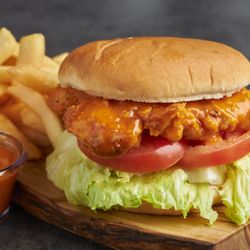 Jaws Seafood And Chicken - Valdosta - "Savor every bite of our mouthwatering flavored chicken sandwich, perfectly paired with golden, crispy fries.