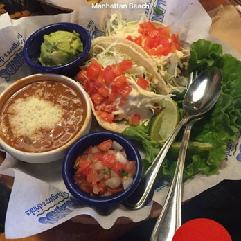 Islands Restaurant - Fried Fish Tacos, very generous portion. - Burgers Near Me - Manhattan Beach, California