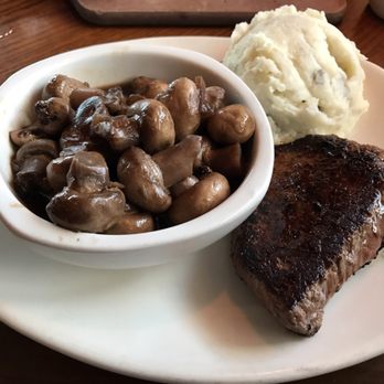 Outback Steakhouse - Center cut sirloin, mashed potatoes, and mushrooms. - Steakhouses Near Me - Southington, Connecticut Outback Steakhouse - Center cut sirloin, mashed potatoes, and mushrooms. - Steakhouses Near Me - Southington, Connecticut