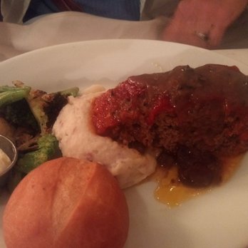 Carnation Cafe - $16 beef and pork meatloaf -actually quite large, maybe 8 ounces - American Near Me - Anaheim, California