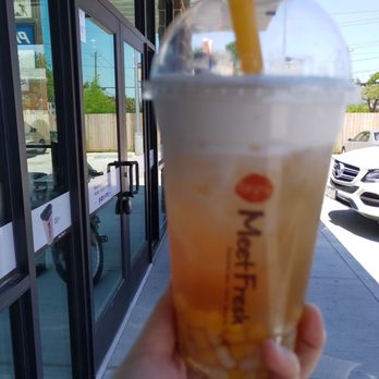 Meet Fresh - Fluffy winter tea with mini taro balls - Desserts Near Me - Houston, Texas Meet Fresh - Fluffy winter tea with mini taro balls - Desserts Near Me - Houston, Texas
