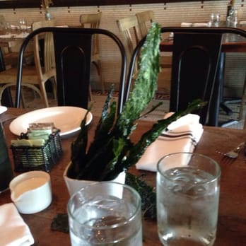 Rhubarb - Kale chips are amazing. - New American Near Me - Asheville, North Carolina Rhubarb - Kale chips are amazing. - New American Near Me - Asheville, North Carolina